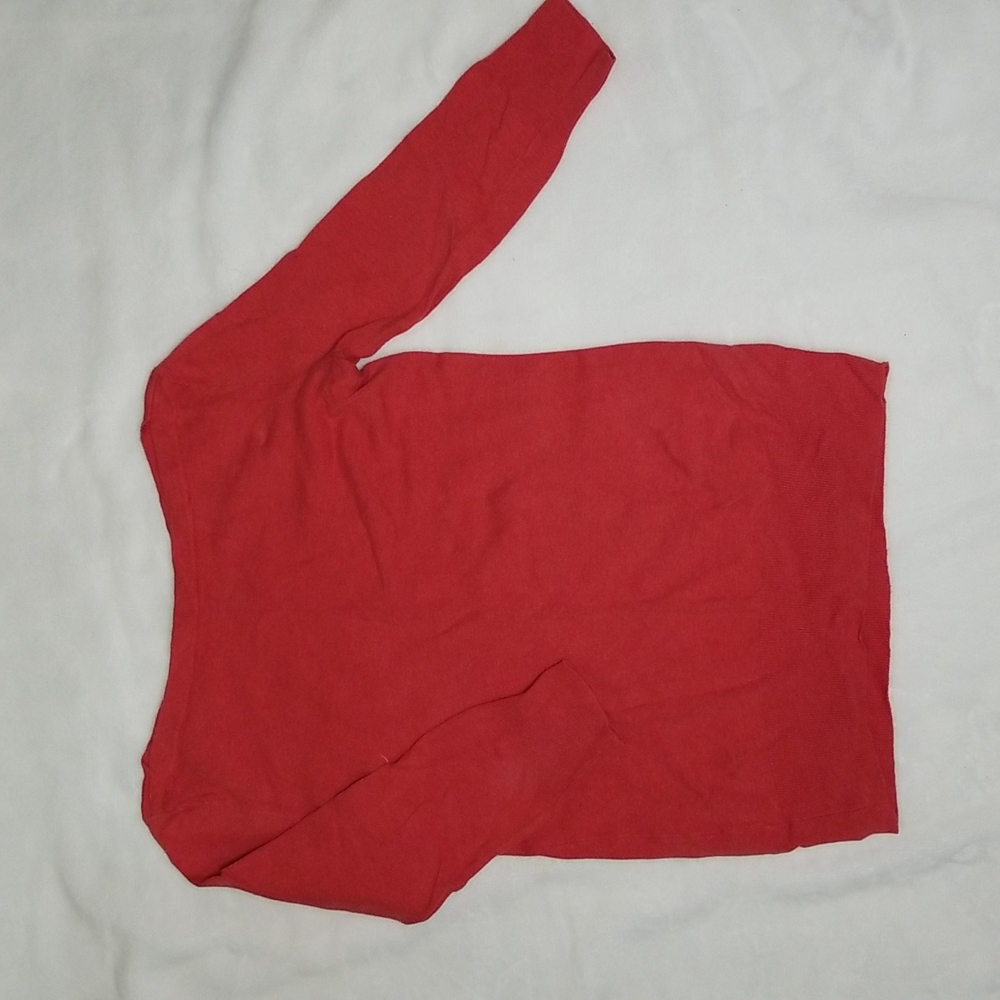 Coral colored boat neck lightweight sweater. Size small from Gap.